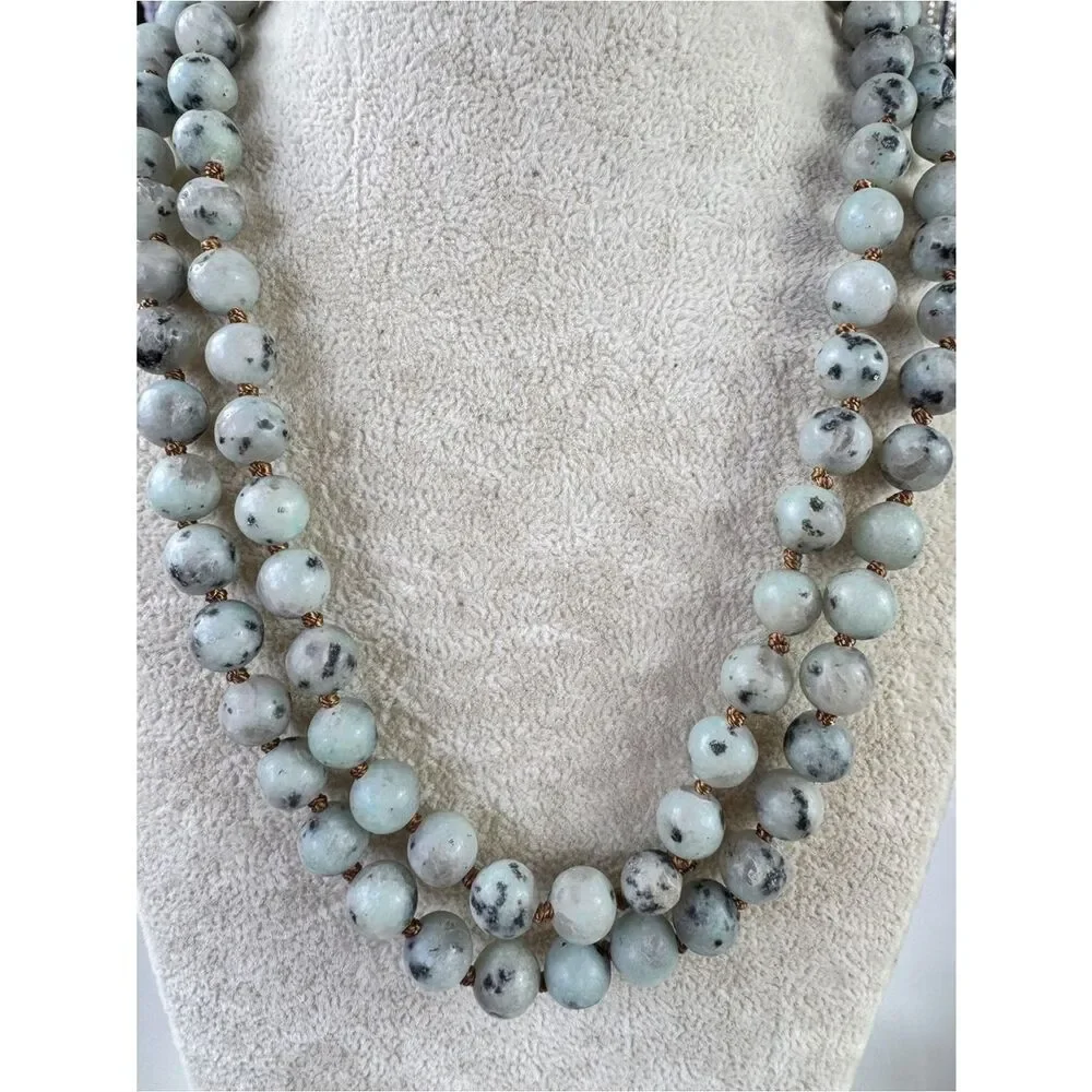 Kiwi Jasper Bead Necklace